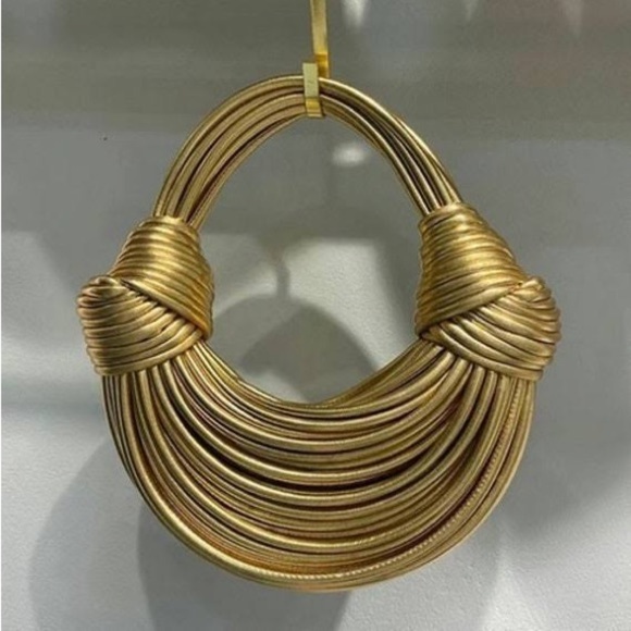 NWT Double Knot Gold Bag - Picture 3 of 10